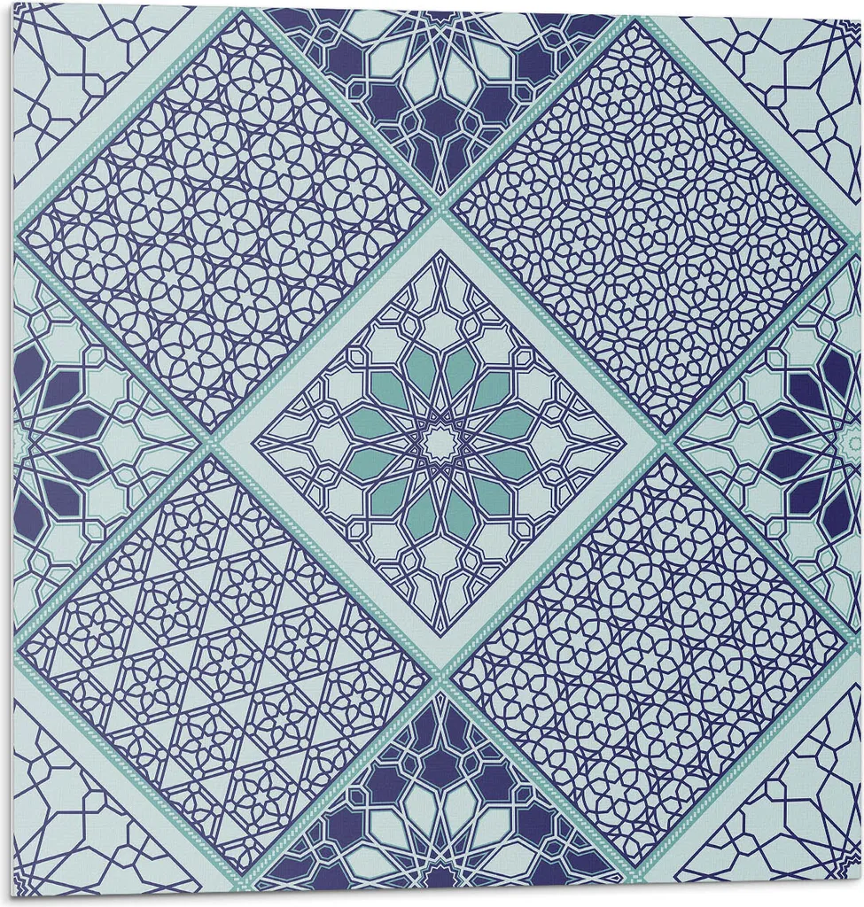 Decorazione Murale Mosaico Geometrico - 20 Piastrelle PVC 20x20