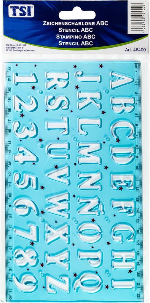 TSI Geometrieset Schablone ABC + Zahlen