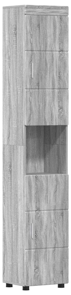 vidaXL Badezimmerschrank-Set TULUM Graues Sonoma 37 x 31,5 x 203 cm