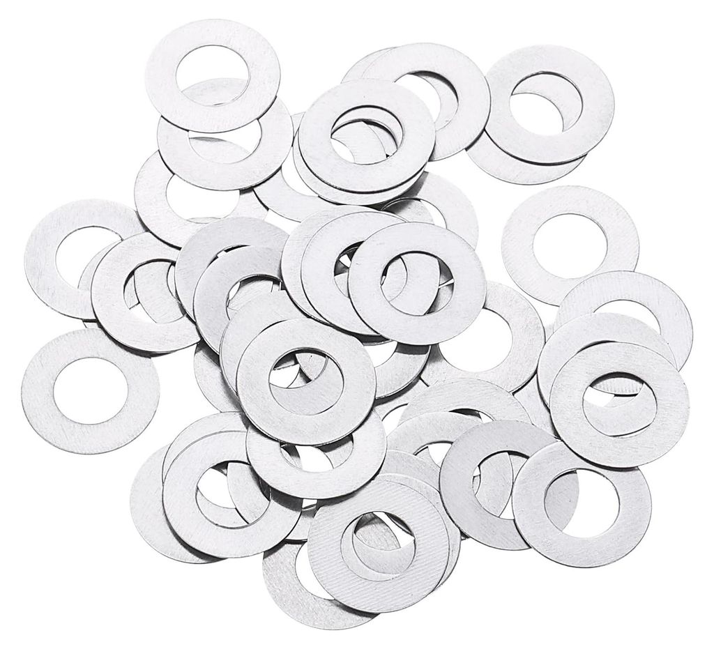 50 Stück 304 Edelstahlringe 5x10x0,2 mm ultradünne Unterlegscheiben für Schrauben, Bolzen, Elektronikreparaturen, Autoteile