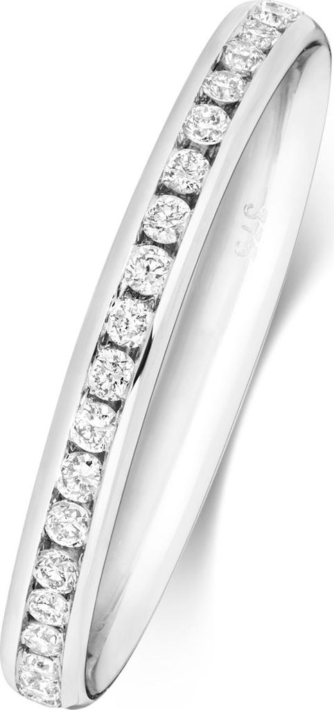 Platin 950 2,2mm Slight Court Form Eternity Diamant Trauring/Ehering/Hochzeitsring Brillant-Schliff 0.40 Karat G - SI1, 50 (15.9); TRS18772PT950RSK