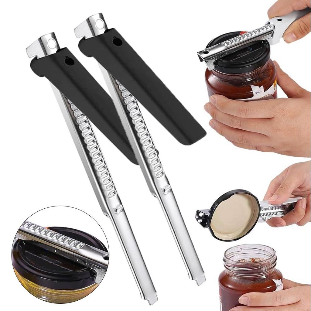 Dosen- und Flaschenöffner aus Edelstahl, öffnet Deckel jeder Größe, ideal für Senioren, Menschen mit wenig Handkraft oder Arthritis