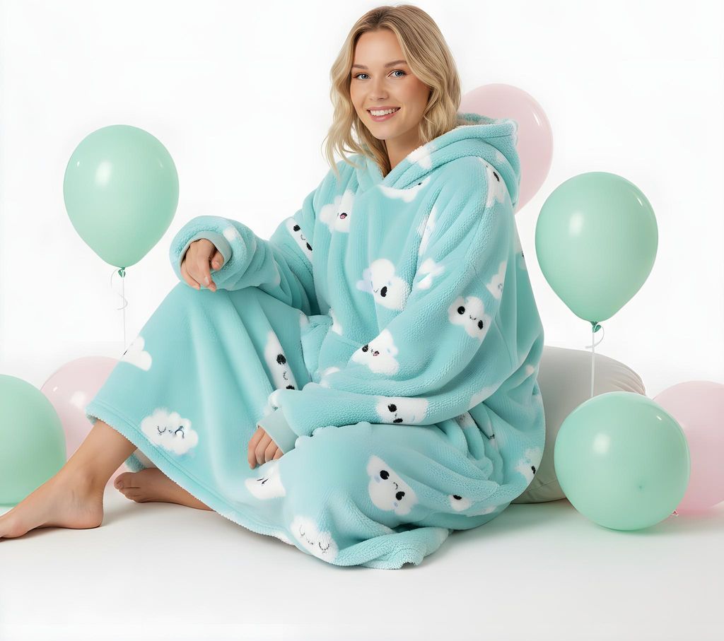Lazy Robe Very Soft Bademantel Blue Cloud 100 cm Produktbild 