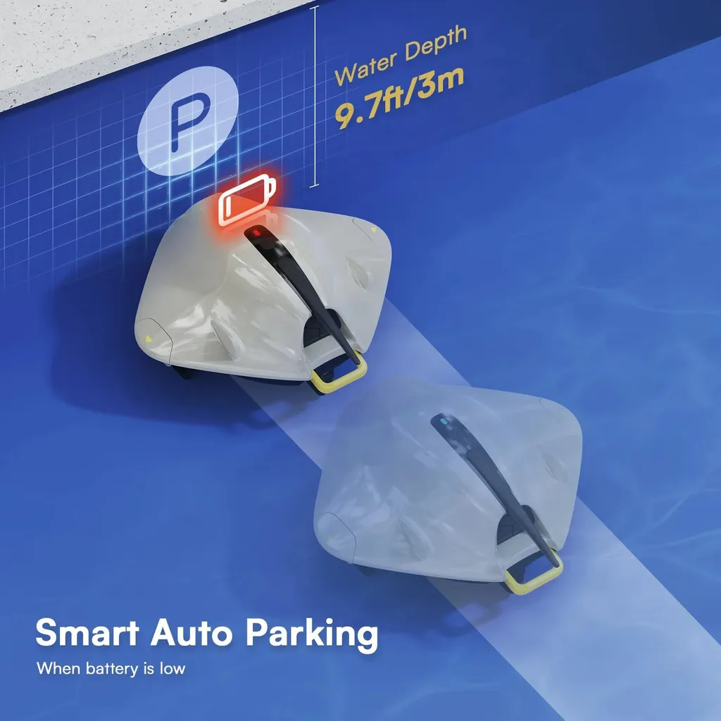 Robot de piscine S2 Ultra Blanc - Autonomie 70 min et Étanchéité IPX8 - 5