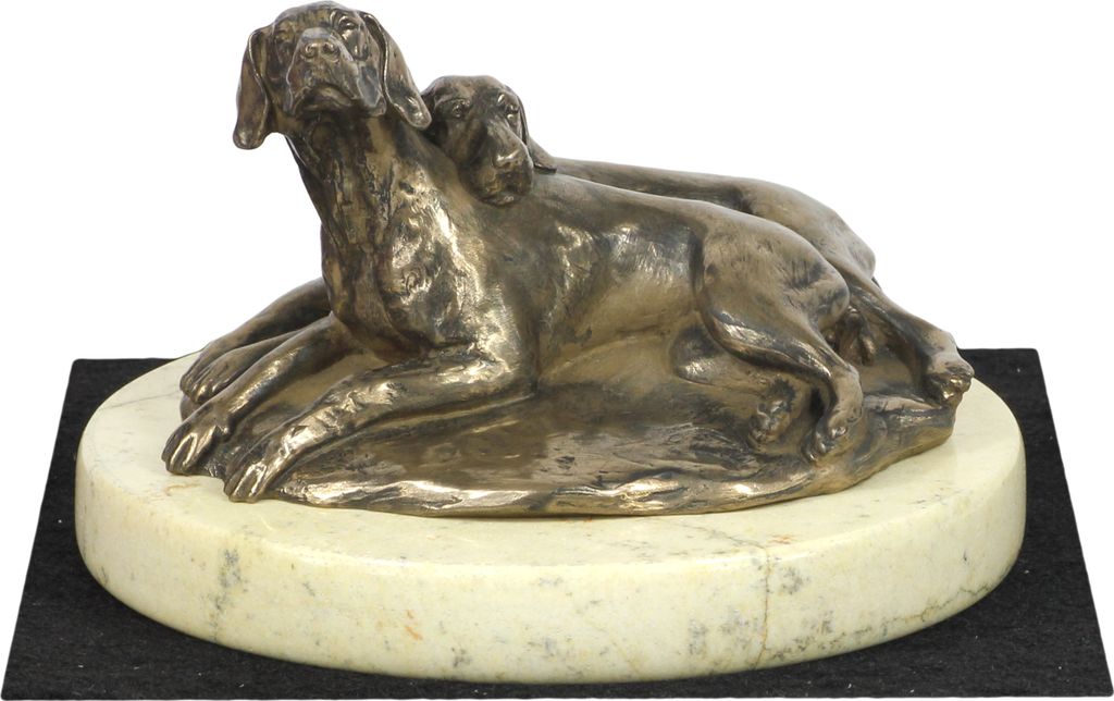 Weimaraner, Weimaraner Vorstehhund - Hundestatue, Hundesilhouettefigur, Trophäe für die Hundeausstellung der Marke Art-Dog