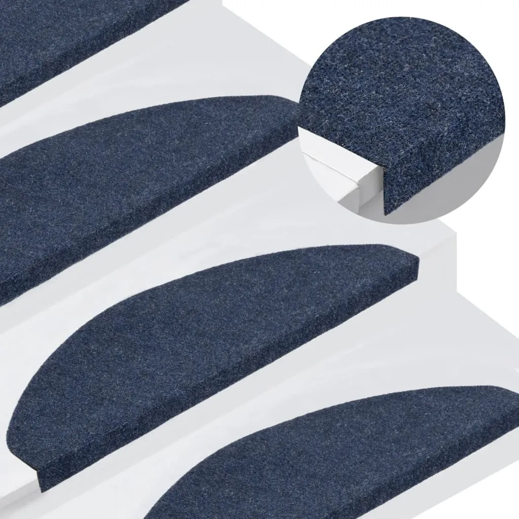 Tapis d'escalier pour escaliers intérieurs bleus - Lot de 15 protections
