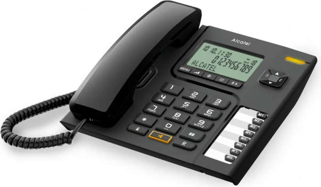 Téléphone Filaire Alcatel T76 Noir Poste Analogique de Bureau
