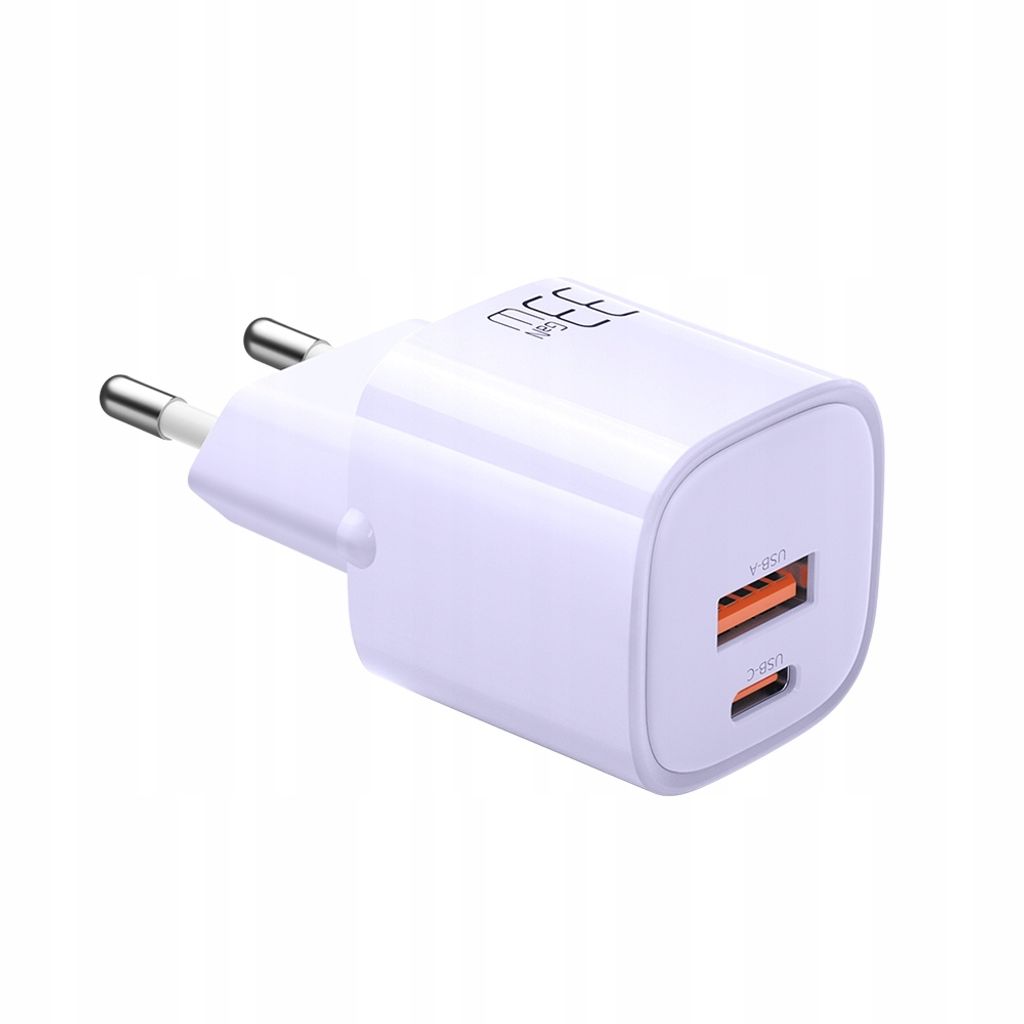 Mcdodo Netzwerk-Ladegert, Dual-Port, USB-A und Typ-C, Nano-Serie, GaN-Schnelllade-PD, 33 W, Lila