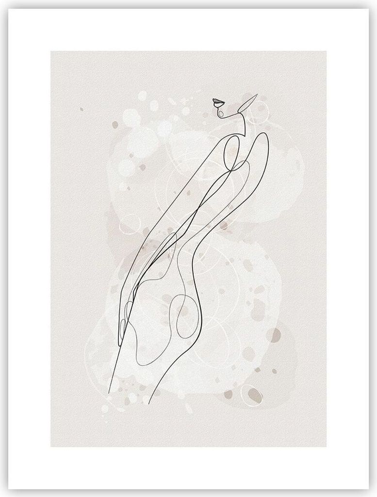 Poster - Poster ohne Rahmen - Minimalismus Körper Frauen - 30x40 cm - Wand Bild - Wanddeko - Wandbilder - Kunstposter - Wandposter - Bilder - Kuns...
