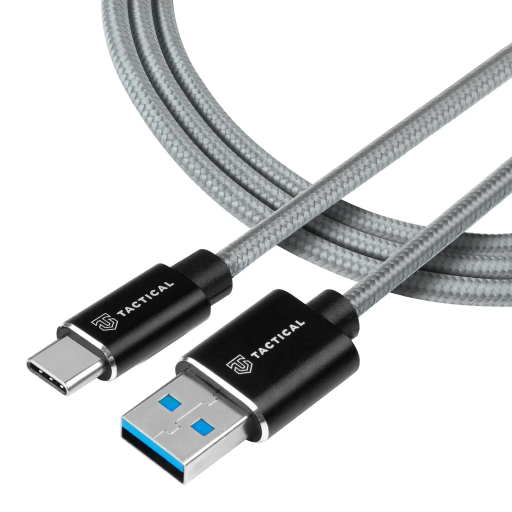 Cavo tattico rapido in aramide USB-A/USB-C 2 m grigio