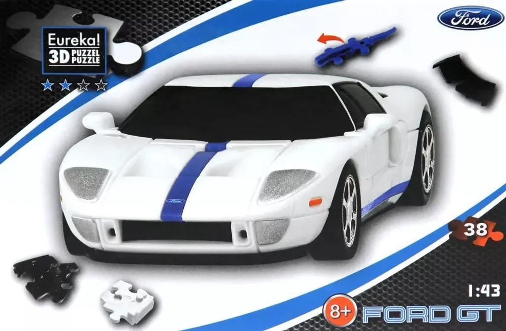 Puzzle 3D Ford GT Cars niveau 2/4 pour passionnés de voitures de sport