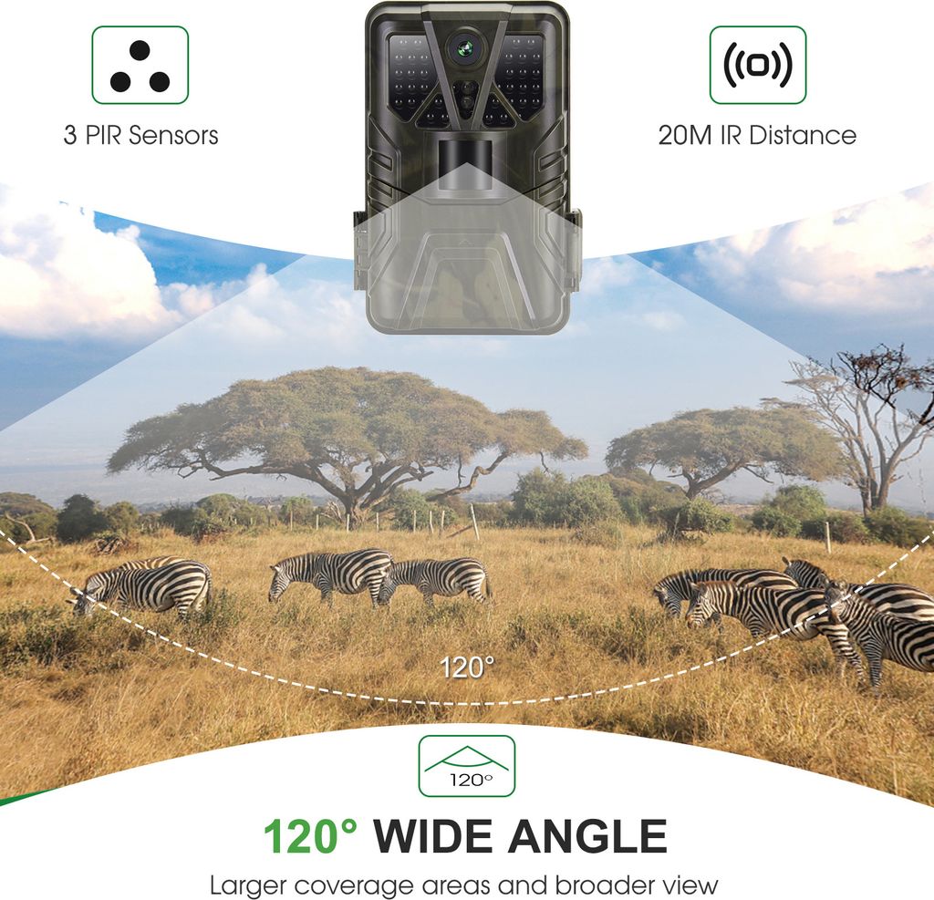 WiFi kamera pro divokou zvěř 4K 36MP BT App Control Lovecká Obrázek produktu 4