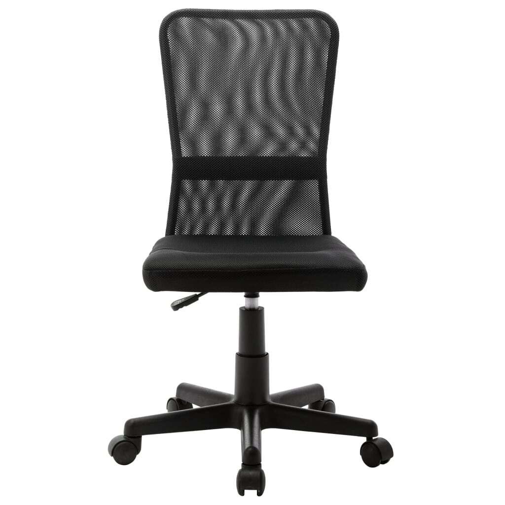 vidaXL Sedia da ufficio nera 44x52x100 cm in tessuto a rete Immagine del prodotto 