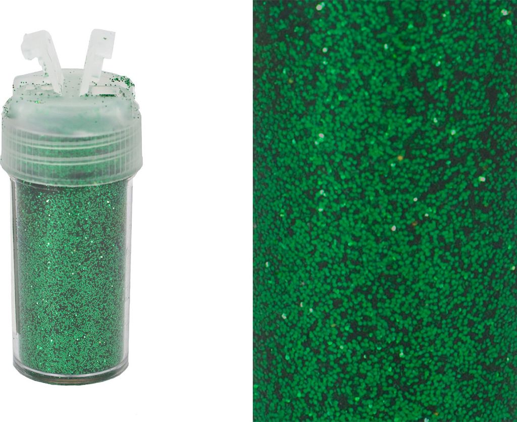 Glitzerpulver 10g in Dose mit Streudeckel, Farbauswahl:grün Produktbild 