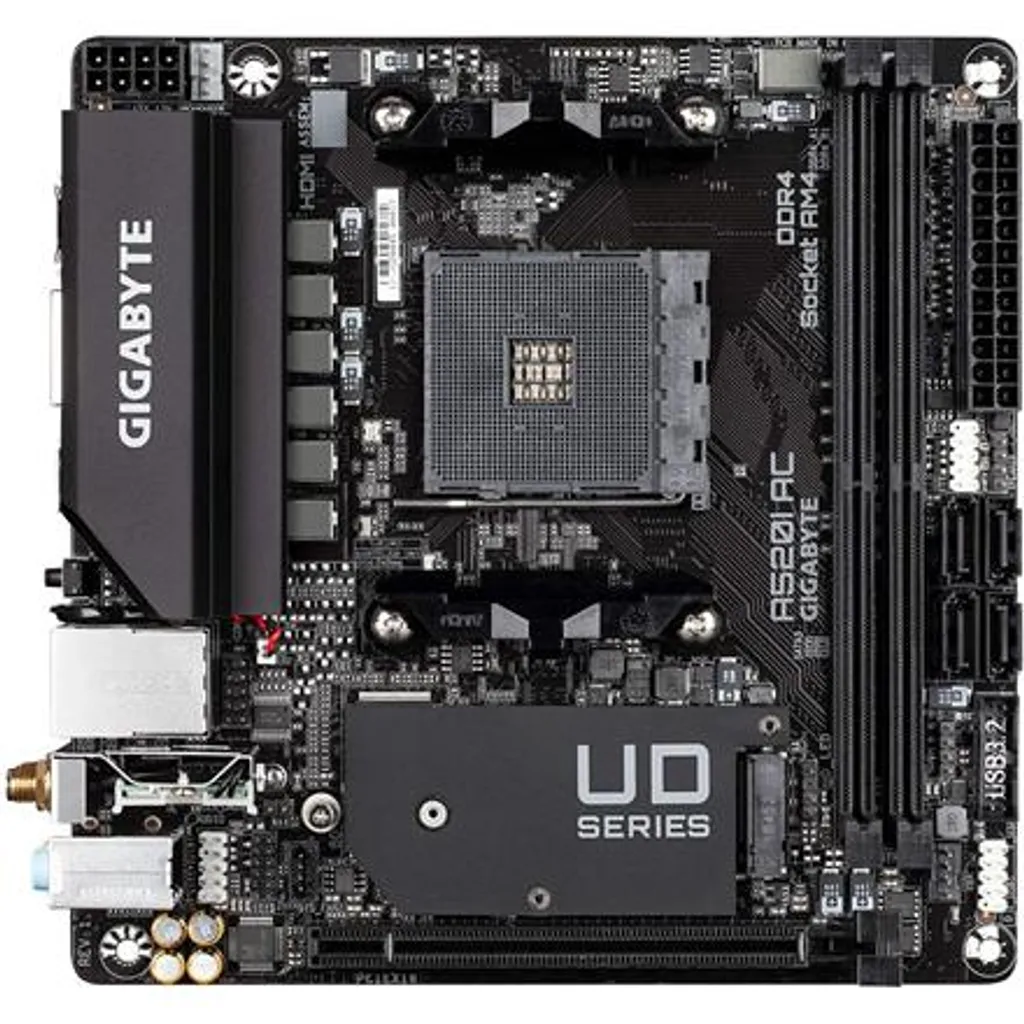 Gigabyte A520I AC Solution Compacte AM4 pour Supprimer l'Encombrement PC