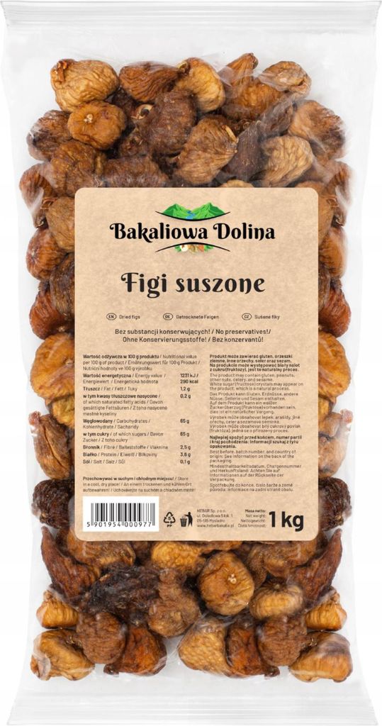 Getrocknete Feigen 1 KG - Naturfeigen - Honigsüße - Ohne Konservierungsstoffe - Ungeschwefelt - Perfekt zu Käse und Wein