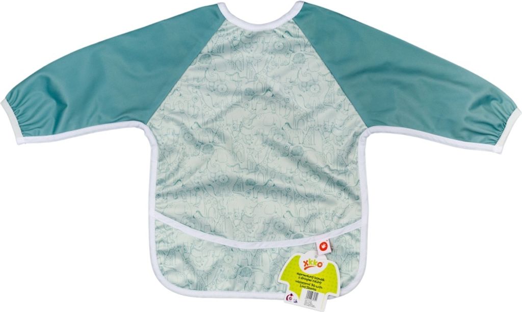 Lätzchen mit Ärmeln XKKO - Safari Granite Green