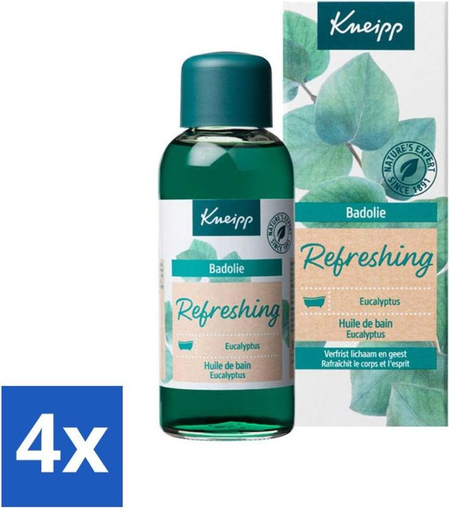 Kneipp - Badeöl - Minze-Eukalyptus - 100 ml - Vorteilspack - 4 Stücke
