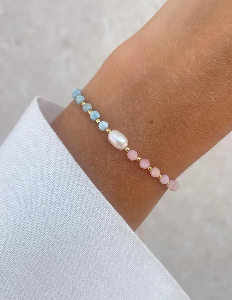 Bracelet Larimar et Opale - Solution Créativité et Blocage Émotionnel