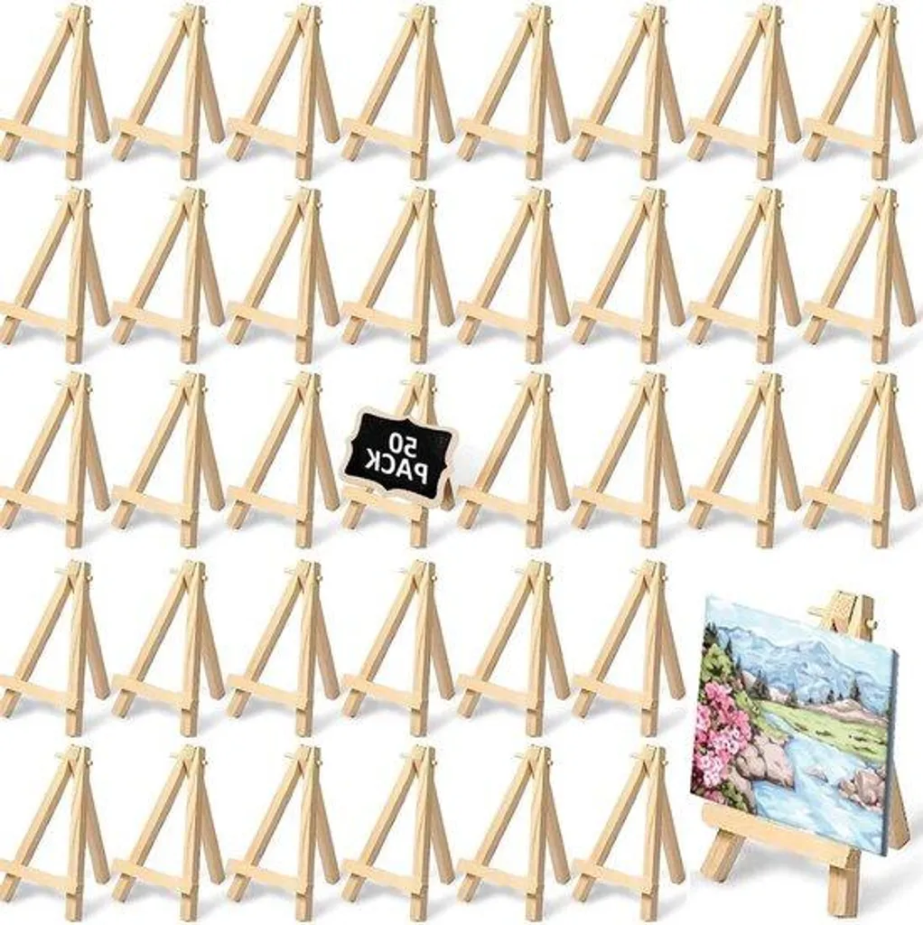 Chevalets en plastique 8x15 cm - Lot de 50 mini supports de présentation