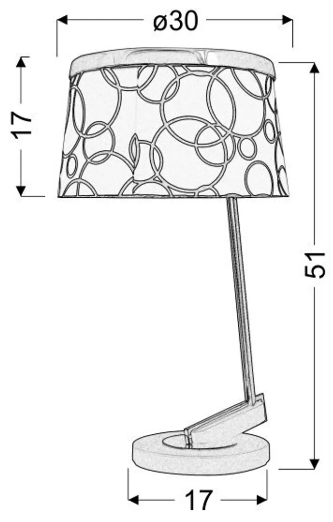 Lampe de Table Design Noir Mat IMPRESSION avec Structure Métal Robuste - 3