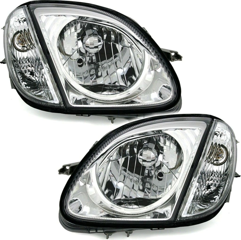 Scheinwerfer Klarglas Chrom LINKS + RECHTS + Frontblinker für Mercedes SLK R170