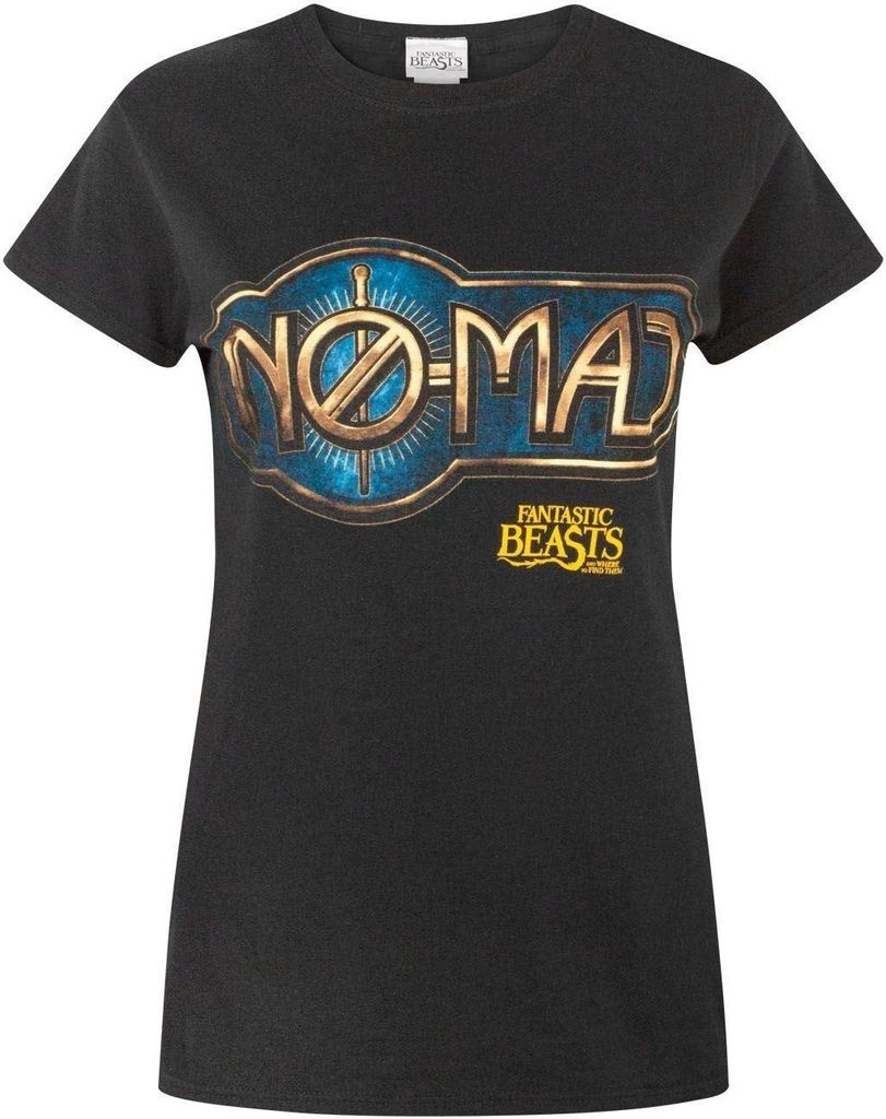 Phantastische Tierwesen und wo sie zu finden sind Damen No Maj T-Shirt NS4624 (groß) (Schwarz)