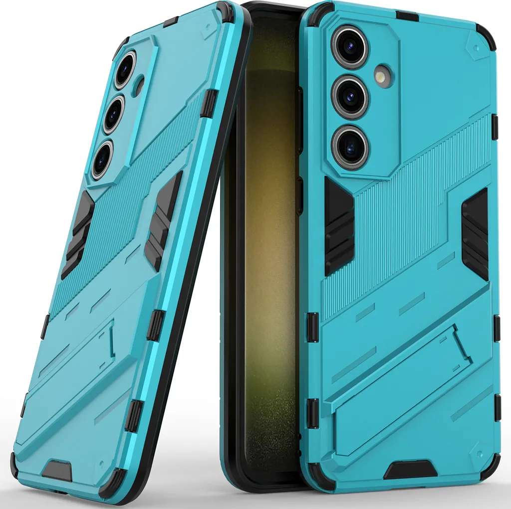 Custodia Samsung S24 FE Hybrid Armor Blu - Antiurto con Cavalletto