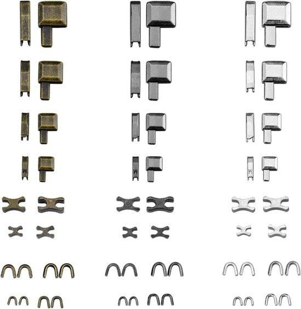 Reparatur-Set für Reißverschluss, 24-teilig, Zinklegierung, mit Plug-Befestigung