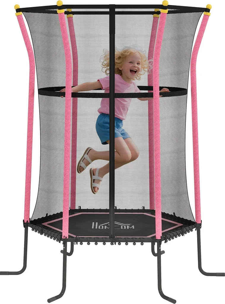 Mini trampoline de loisirs pour enfants 163 cm lavande avec filet