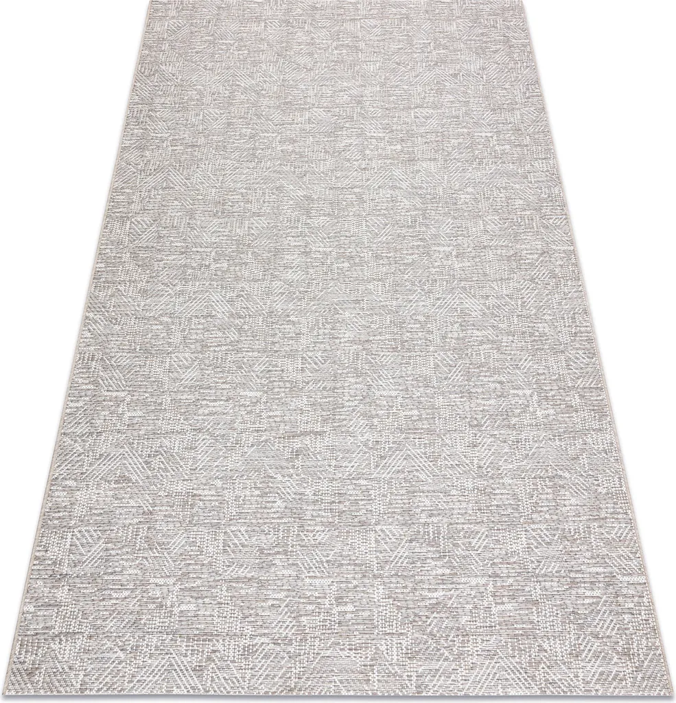 Tapis Beige Facile à Nettoyer 80x150 cm Sisal Anti-Taches Labyrinthe