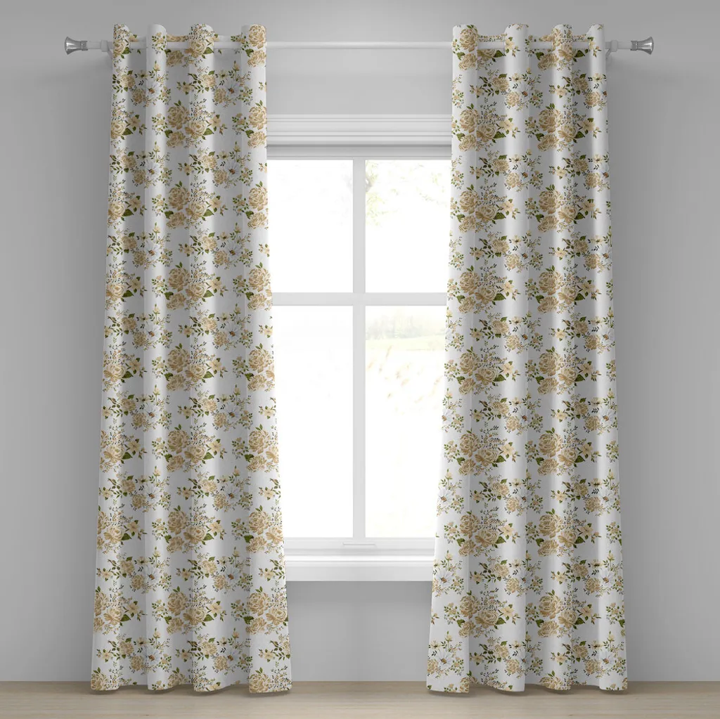 Rideau de salon style botanique pour décorer vos fenêtres 280x175 cm