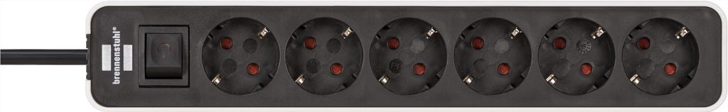 Brennenstuhl Steckdosenleiste  Ecolor 6x weiß/schwarz Produktbild 