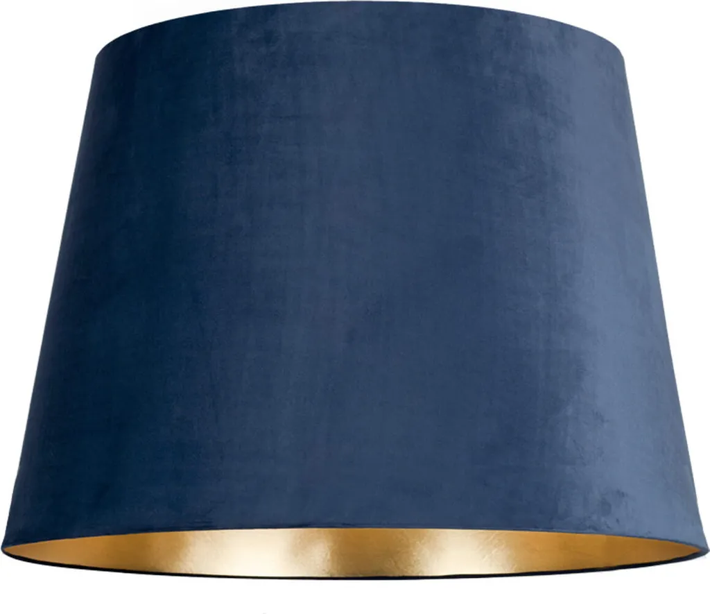 Abat-jour conique bleu anti-éblouissement en velours 44,5 cm CONE