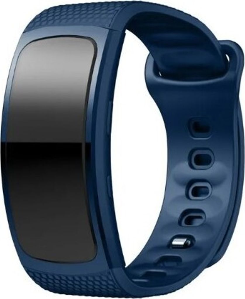 Sport Armband LARGE für Samsung Gear Fit 2 / Pro Band Armband Silikon DUNKELBLAU kompatibel mit SM-R360 / Fit 2 Pro SM-R365 Ersatz L