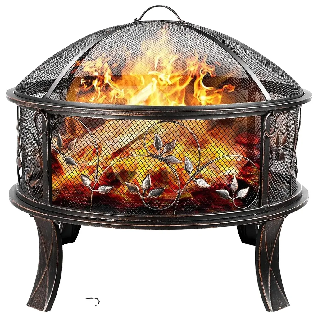 Foyer extérieur 27 pouces combustion efficace avec pare-étincelles