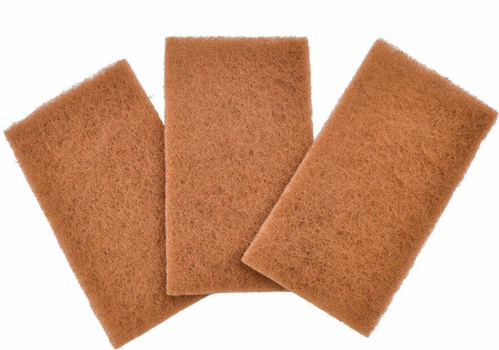 Full Circle Home Scheuerschwamm Neat Nut 3er Set, Spülschwamm aus Walnussschalen, FC13213