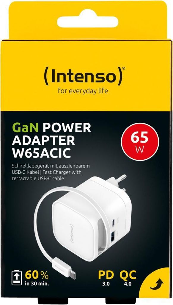 Intenso 7806522 Intenso Compact Fast Charger 65W Productafbeelding 
