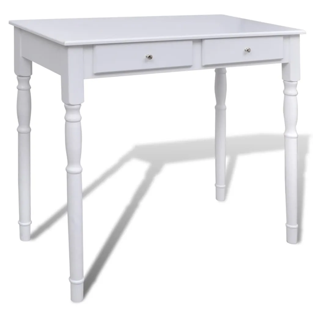 Coiffeuse Miroir 3 volets et 2 Tiroirs de Rangement avec Tabouret - 6
