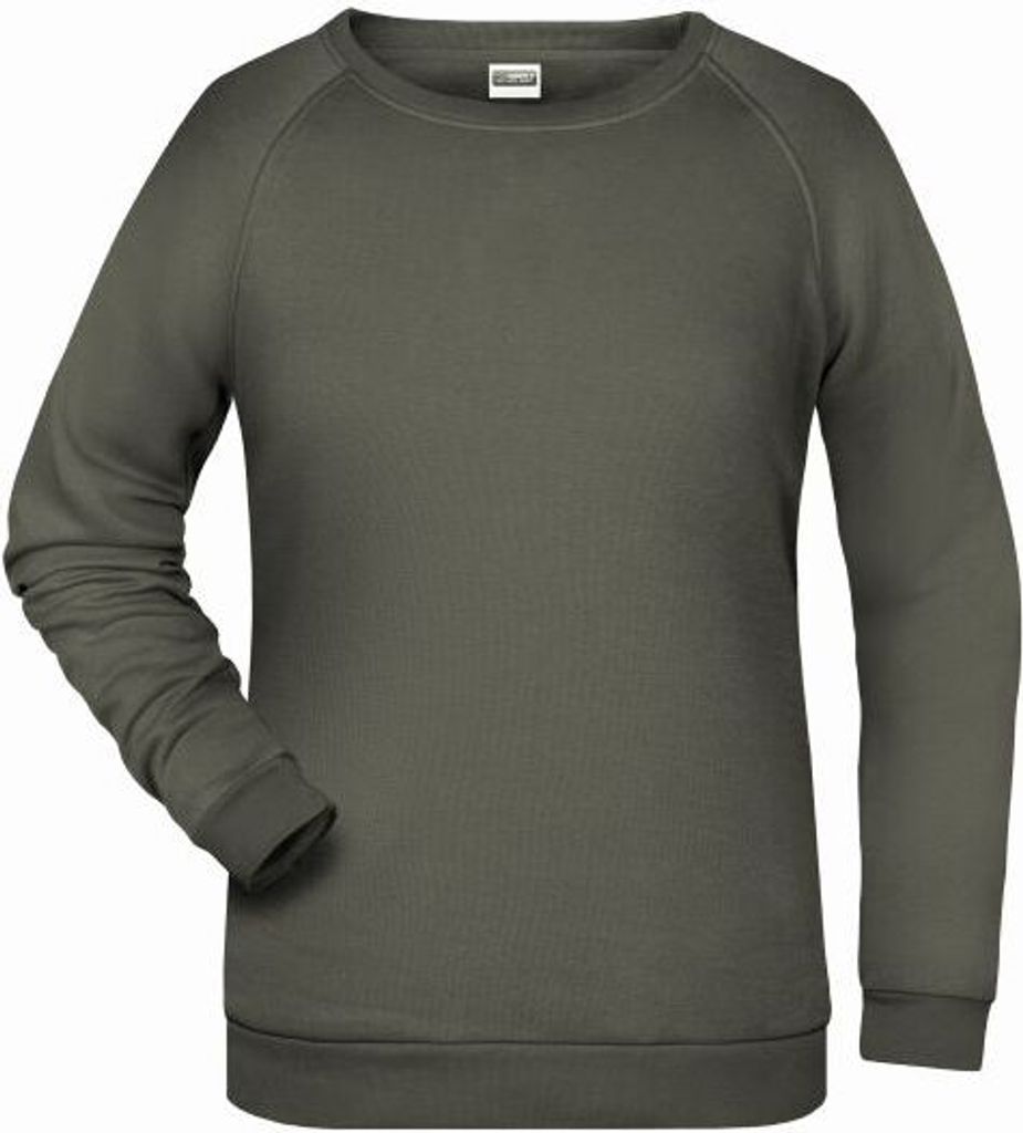 Rundhals-Sweatshirt mit Raglanärmeln für Damen dark-grey, Gr. M
