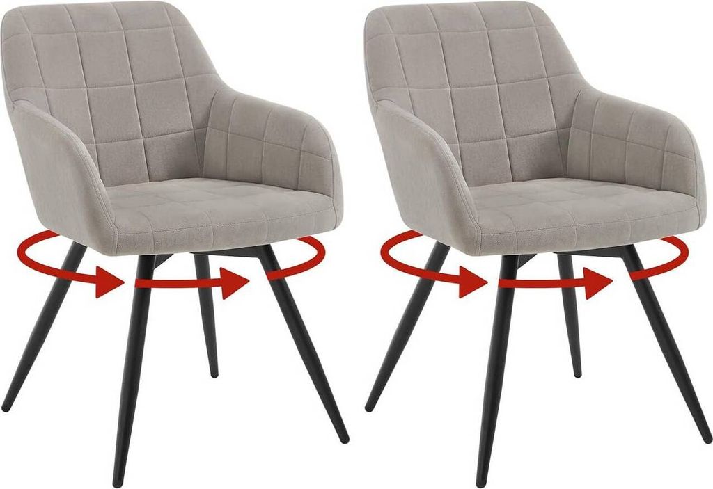WOLTU Esszimmerstuhl, gepolstert, ergonomisch, drehbar, mit Produktbild 