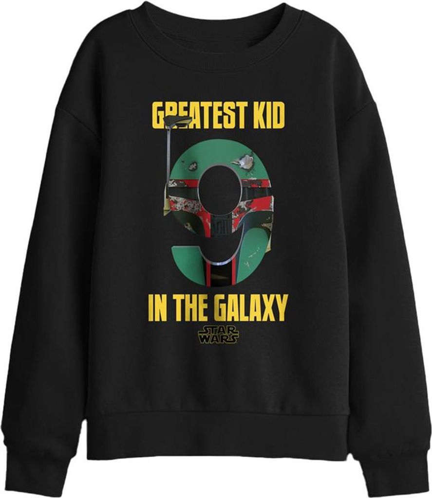 Star Wars - "Greatest Kid" Sweatshirt für Kinder, 9 Geburtstag TV29720 (128) (Schwarz)
