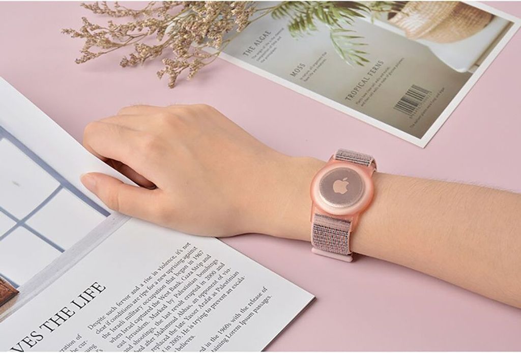 Tech-Protect Nylon Pre Kids Apple Airtag Ružová Obrázok produktu 5