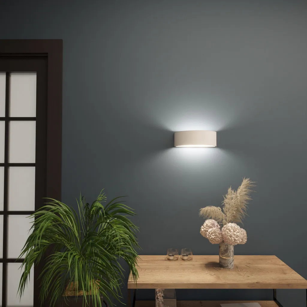 Lampada Parete Lumilo PRIMO Bianca E27 | Vetroceramica Resistente - 6
