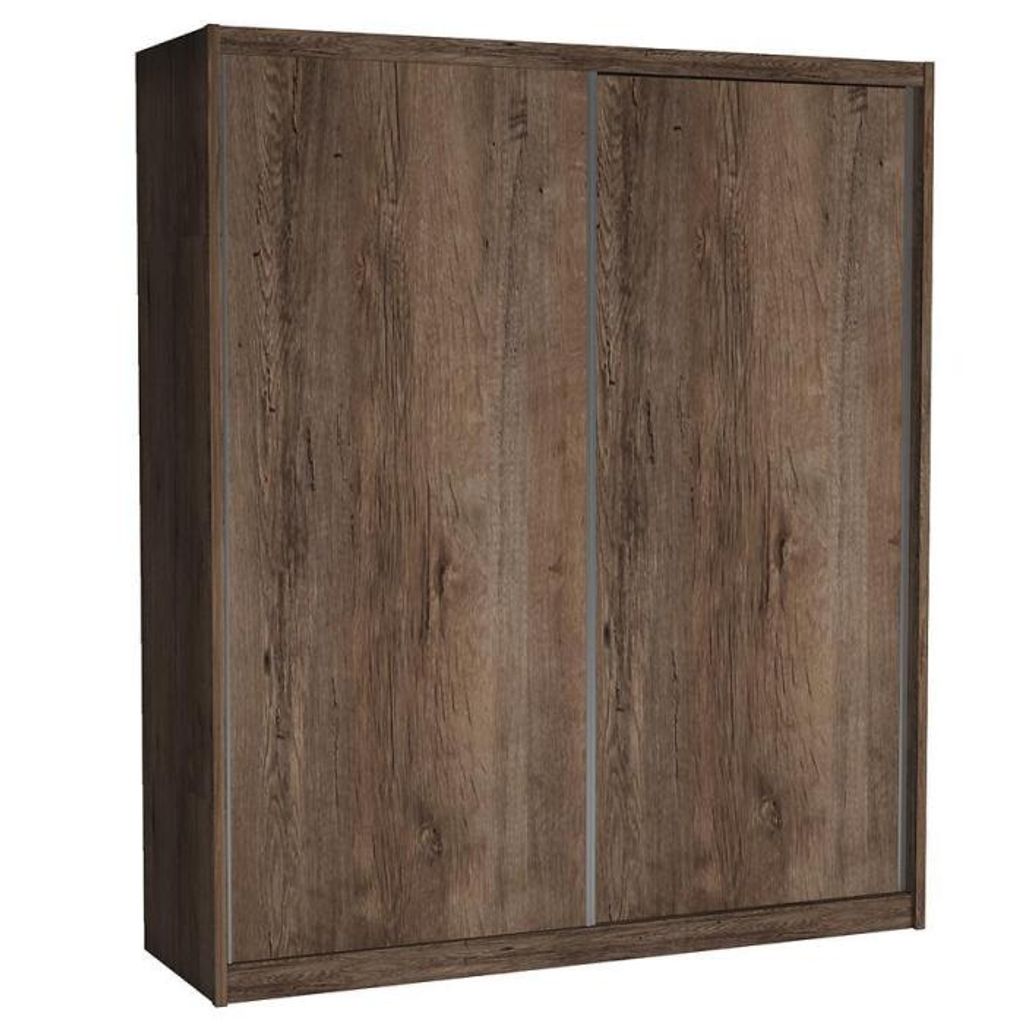 Kleiderschrank 208 cm mit Schiebetüren BERLINA 1 - Lefkas Eiche