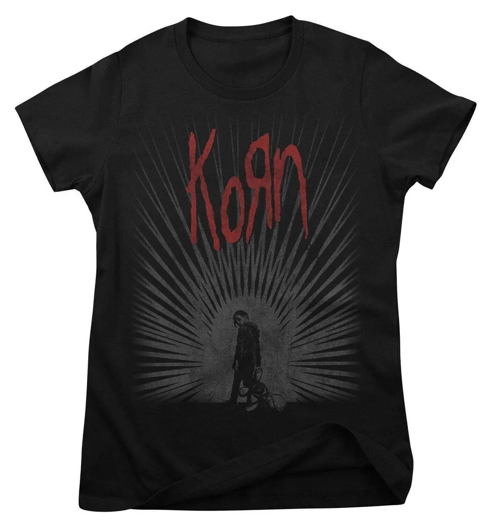 T-shirt Korn Jumbo Beam Noir pour Femme en Coton L - Coupe Confortable