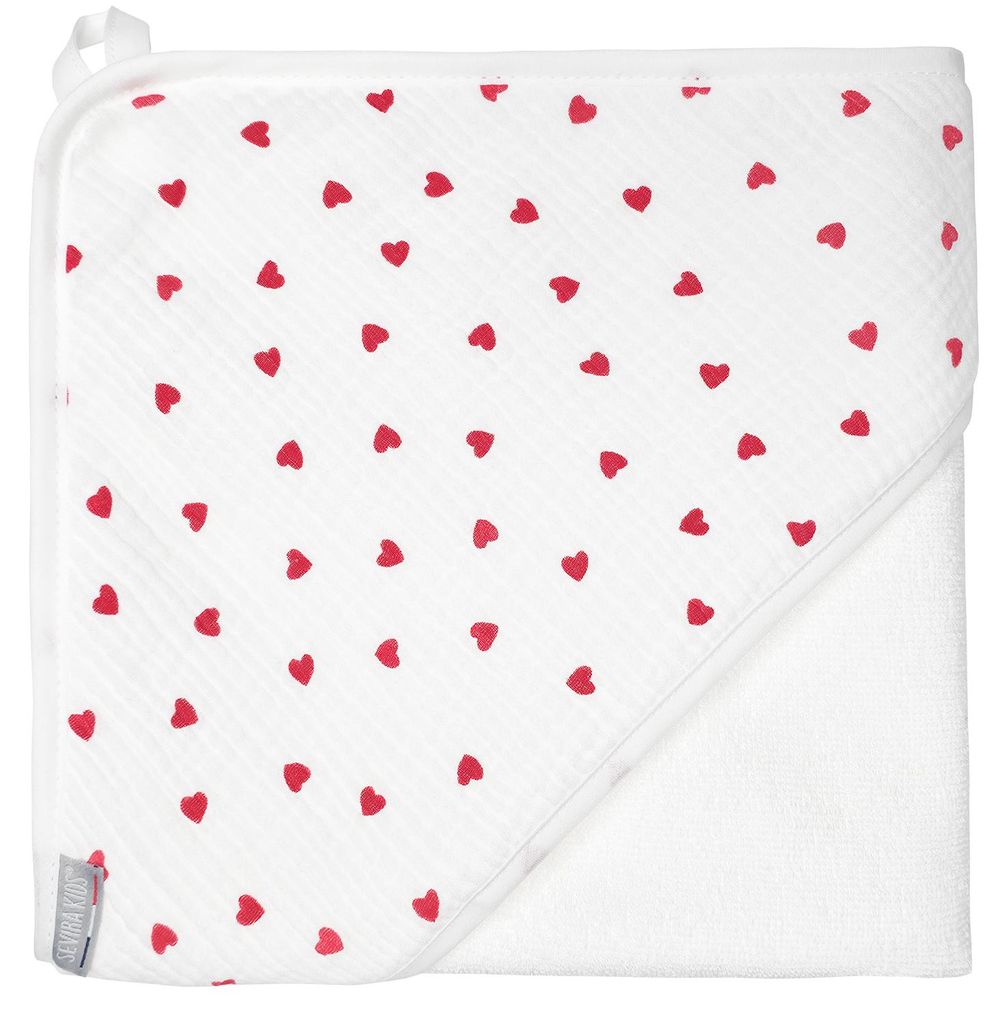 Lovio Baby Badeponcho - 75 x 75 cm - Rot | by SEVIRA KIDS