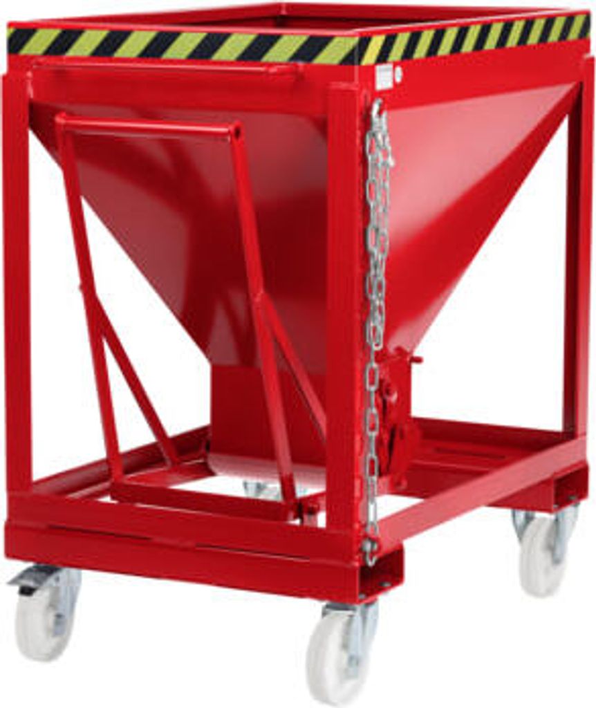 Silowagen - fahrbar - Volumen 375 l - 1.250 x 1.200 x 800 mm (HxBxT) - feuerrot