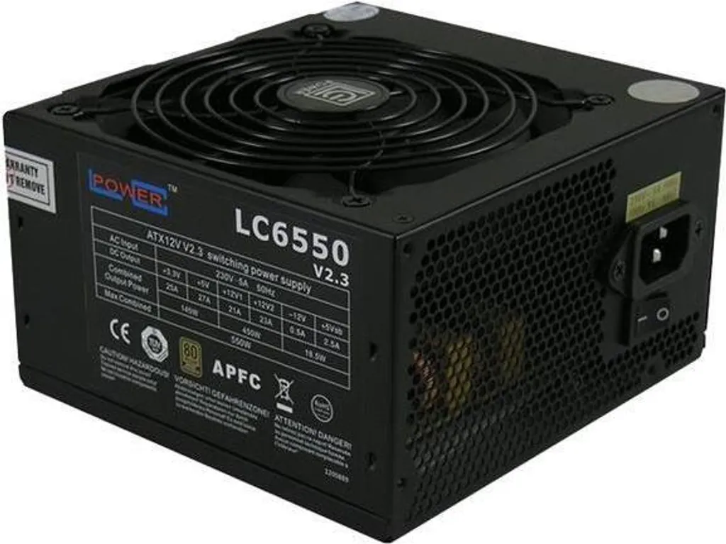 Alimentation PC 550W LC Power LC6550 V2.3 avec ventilation Super Silent