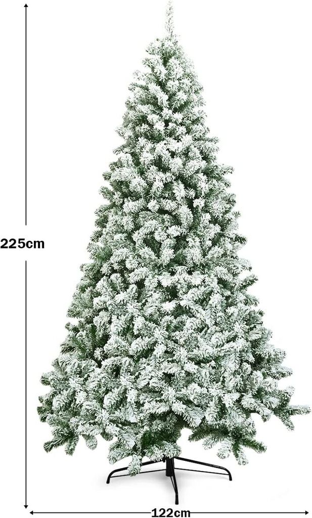 COSTWAY 225cm Künstlicher Weihnachtsbaum mit Schnee, Produktbild 6